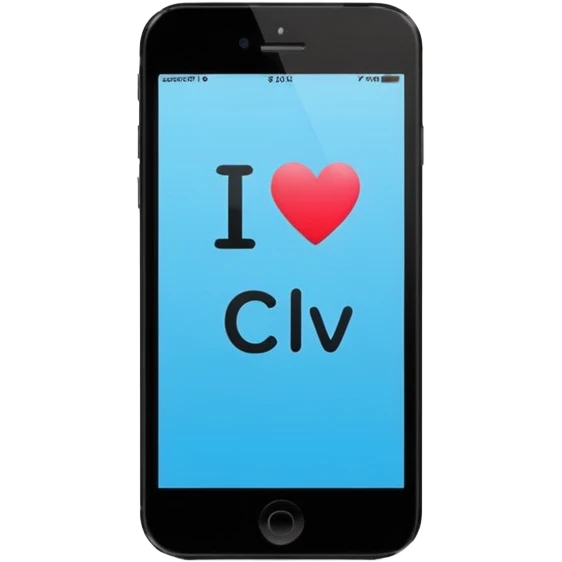 A phone with the text "I LUV C.AI" on the screen emoji