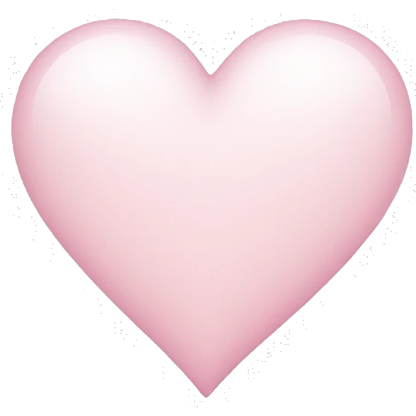 white heart with light pink emoji