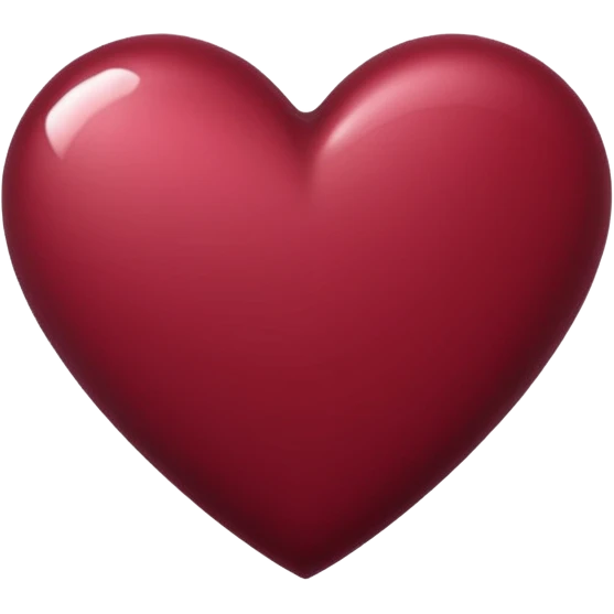burgundy love heart  emoji