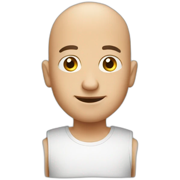 funny bald person emoji