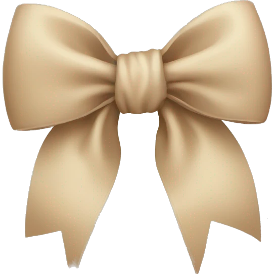Beige bow emoji