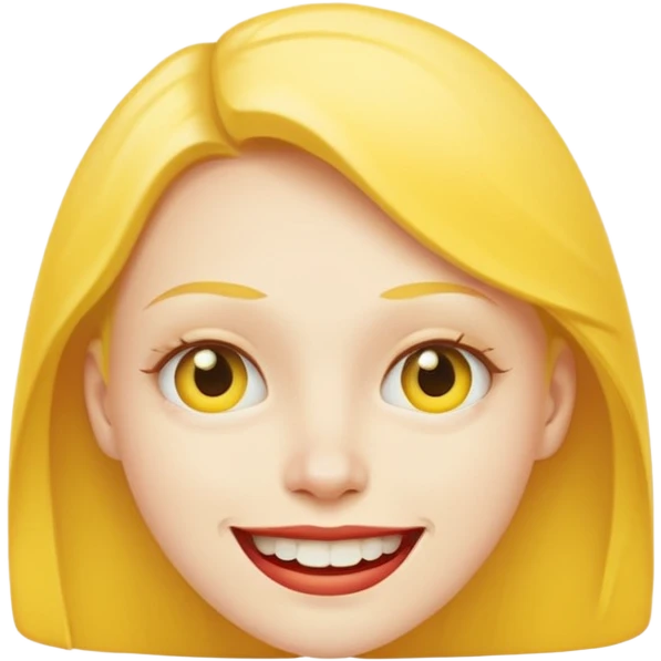 Yellow,hurtful smile emoji