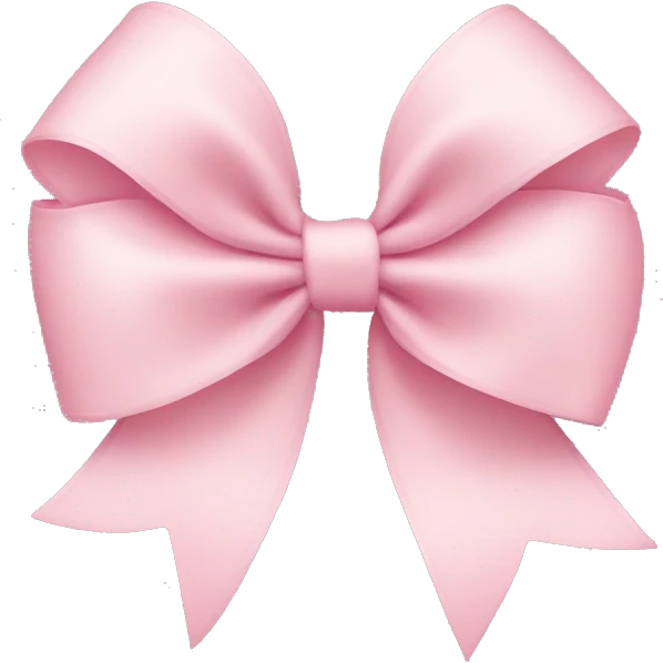 light pink bow emoji