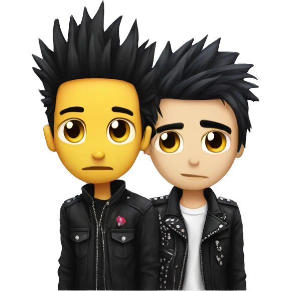 emo guy with punk guy best friend emoji