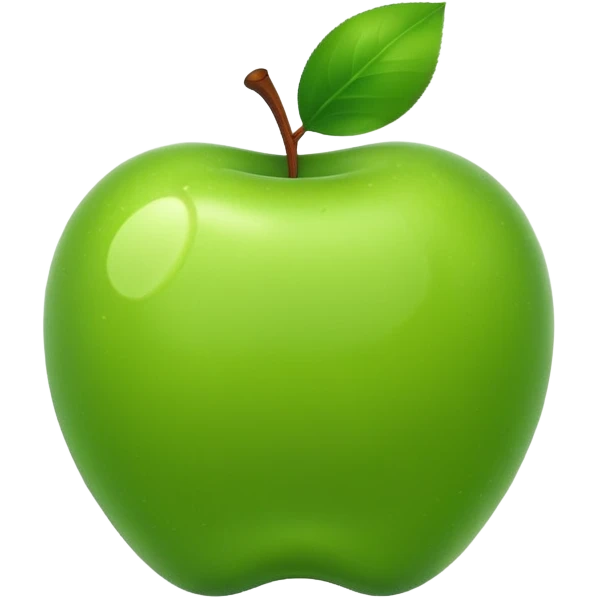 shiny green apple, simple, no text emoji