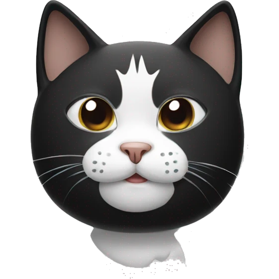 Black and white cat emoji