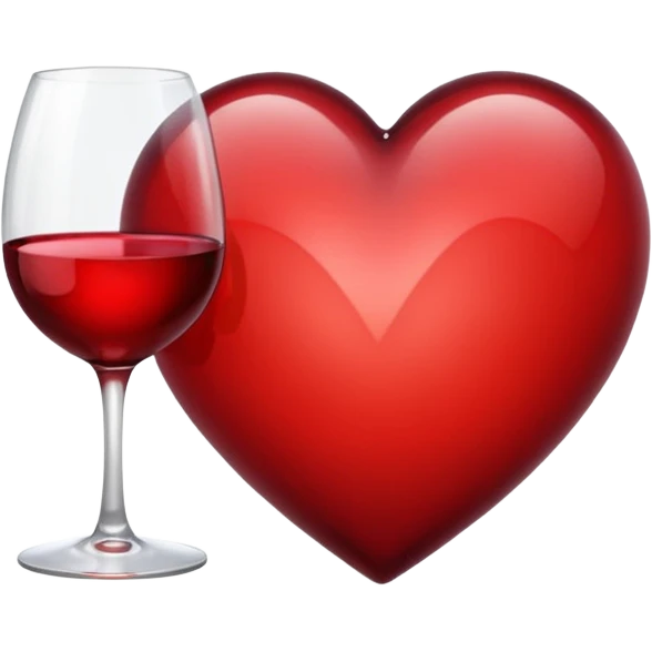 😍的❤️變成🍷 emoji
