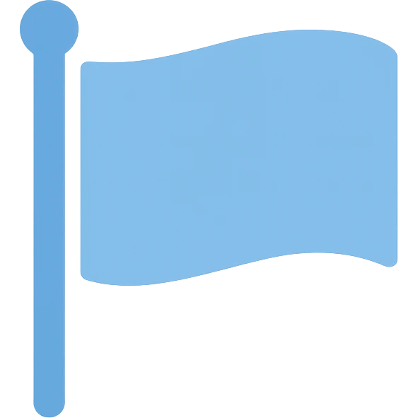 single flag blue color emoji