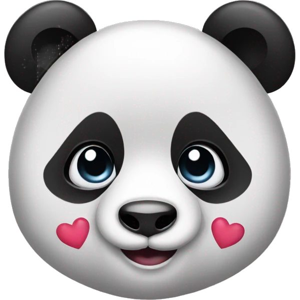 Panda bear with heart in her eyes emoji