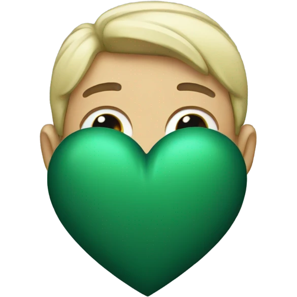 A dark green heart emoji  emoji