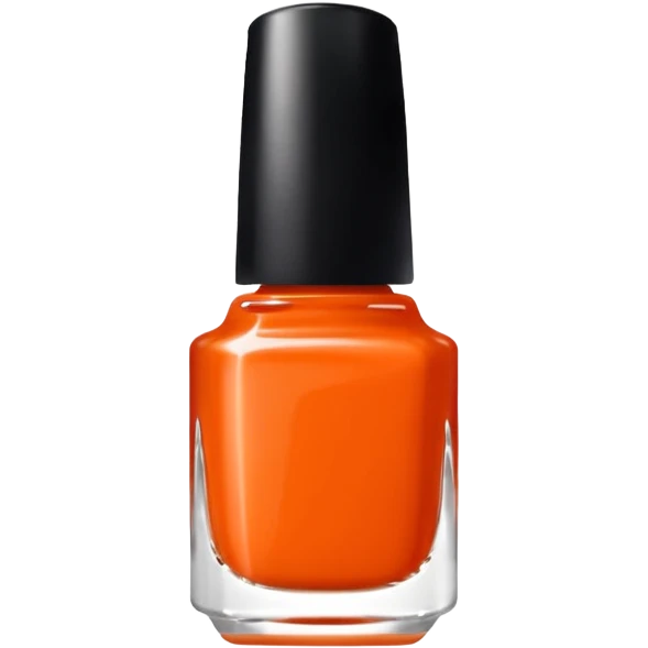 orange color nail polish emoji