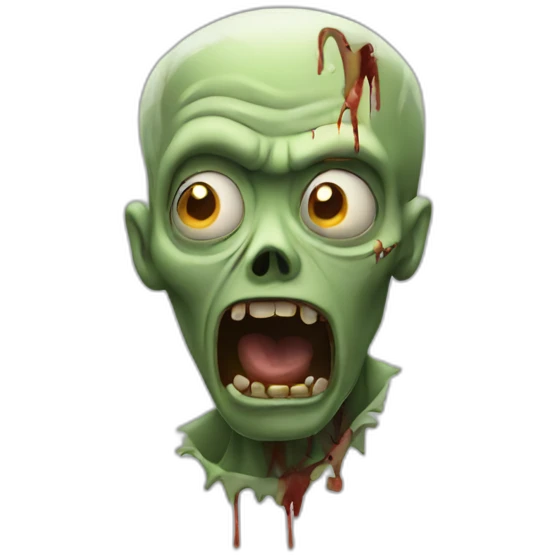 Shocked zombie emoji