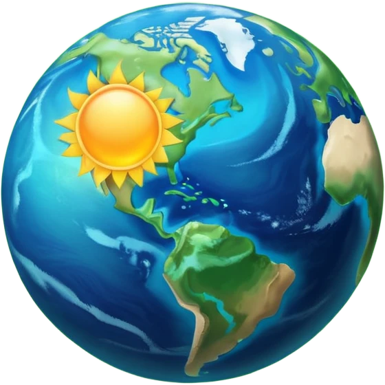 Earth Orbiting the Sun emoji