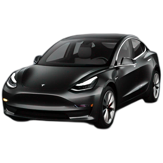 tesla model 3 black emoji