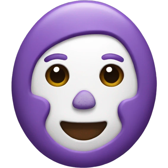 Purple gingerbread emoji