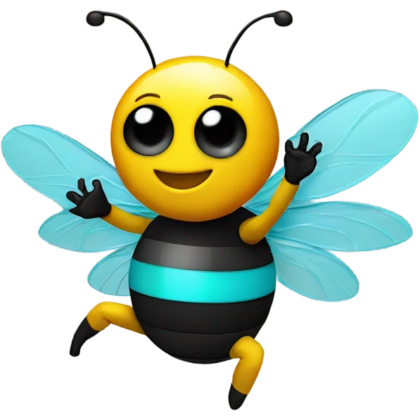 Disco dancing bee emoji