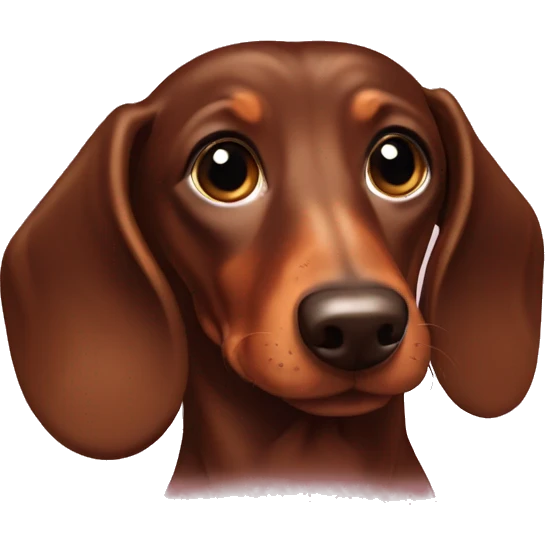 Chocolat brown dachshund emoji