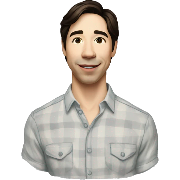 Justin Long wearing shirt emoji