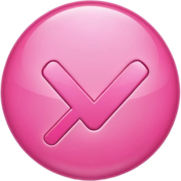 a pink glossy checkmark emoji emoji