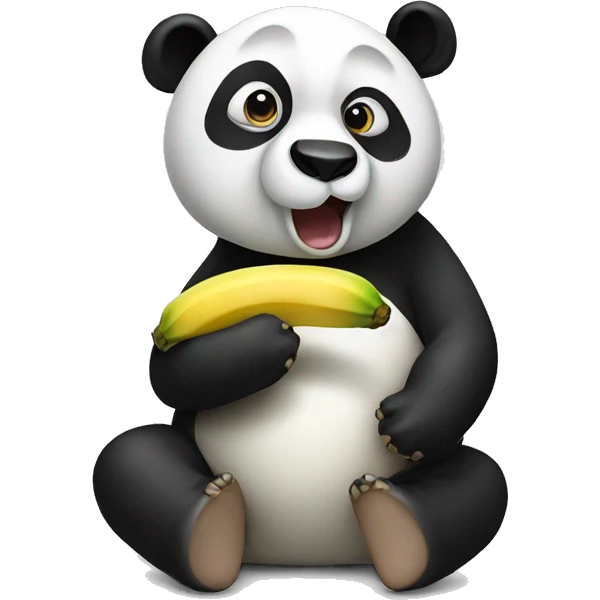 panda eat banana emoji
