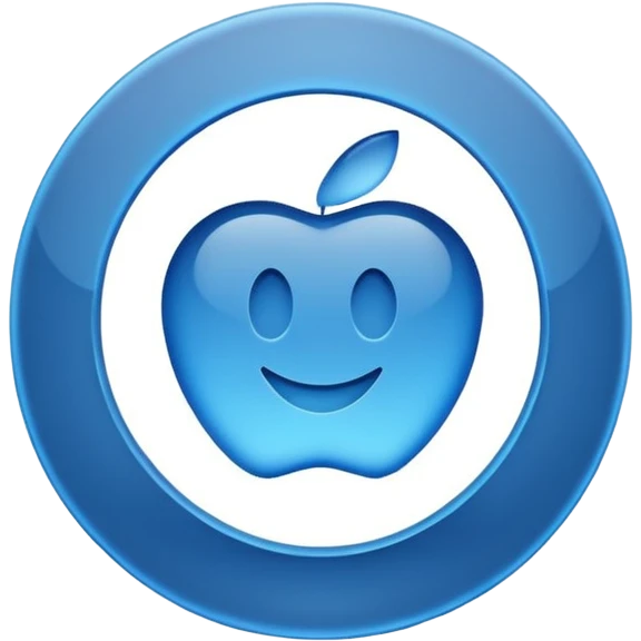 Logo certification de couleur bleu avec le symbole vrai  emoji