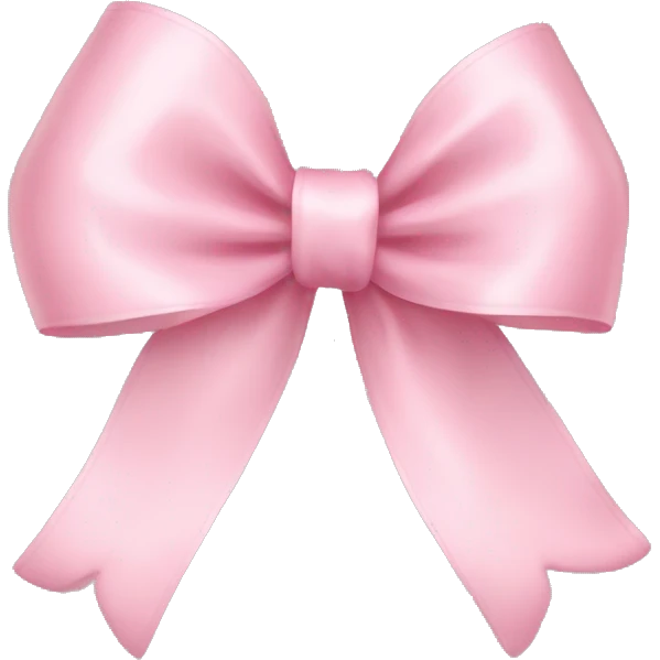 light pink ribbon bow emoji