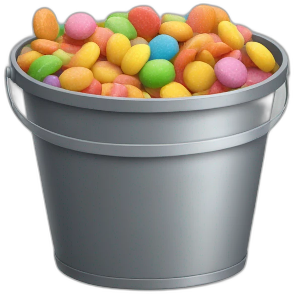 Candy in a bucket emoji
