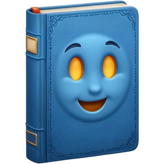 A thick blue book emoji