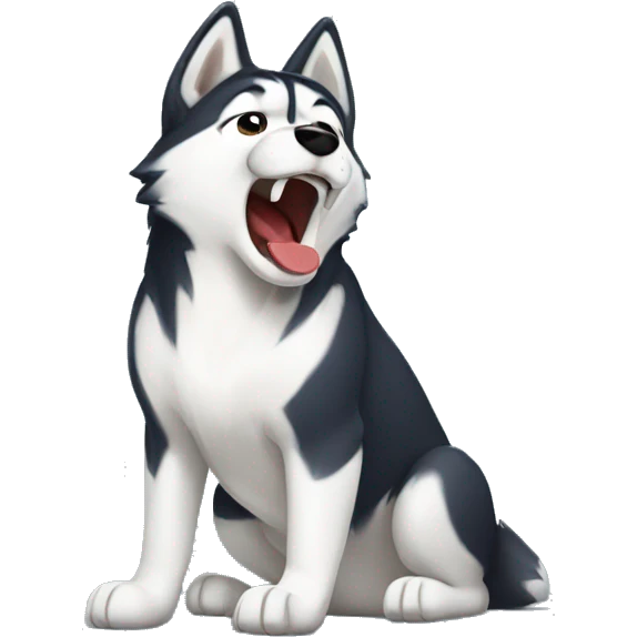 Husky howling emoji