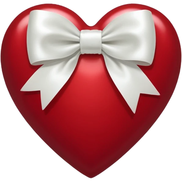 dark red heart with white bow emoji