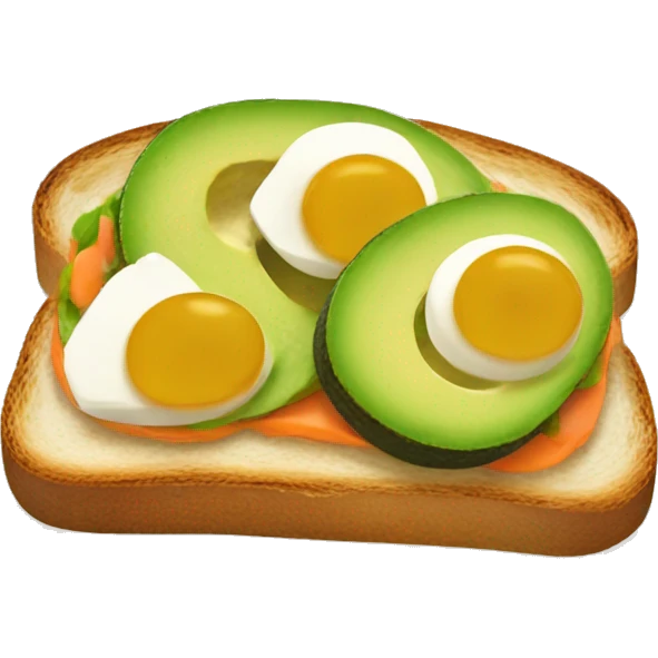 avocado toast with fish  emoji