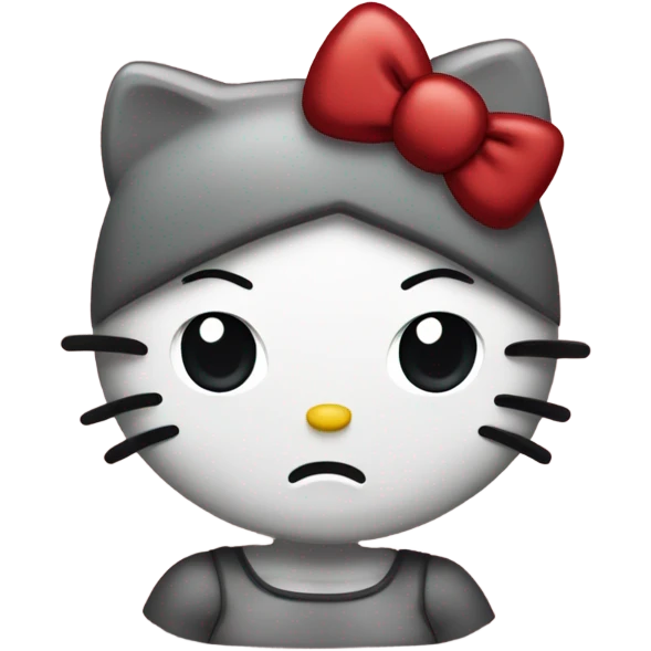 Hello kitty mad emoji