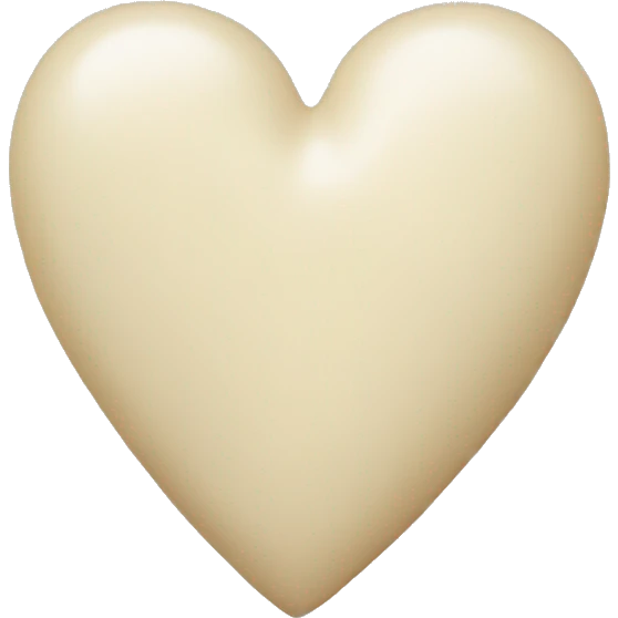 cream colored heart emoji