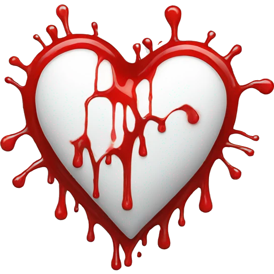 White heart with bleeding  emoji