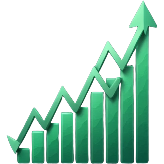 dark green growth graph emoji