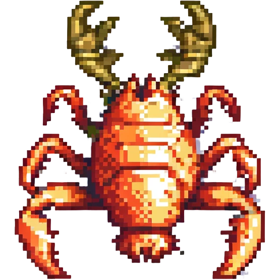 crayfish blocky colorful emoji