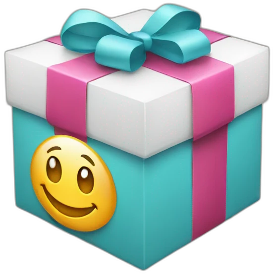 gift box with smile emoji