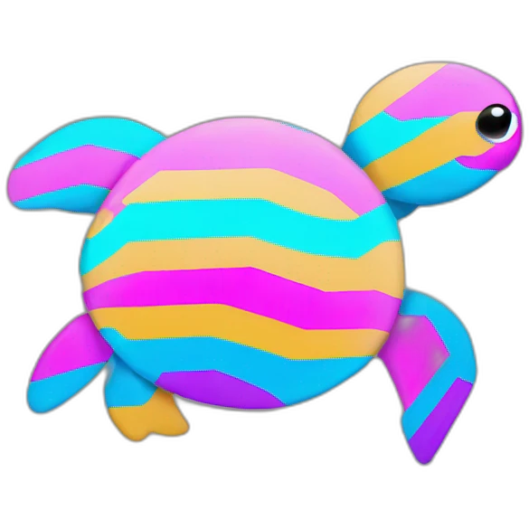trans flag colored turtle emoji