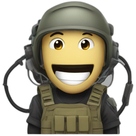 counter terrorist laugh while holding wires emoji