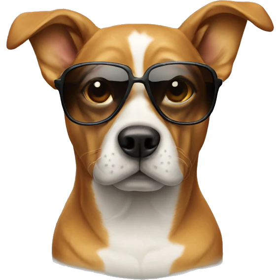 A dog wearing sunglasses  emoji