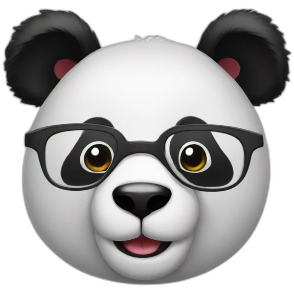 panda snapback and square glasses emoji