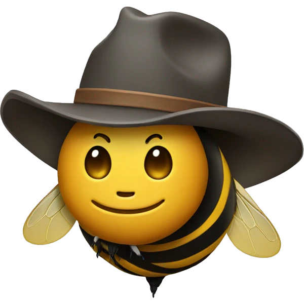 bee with cowboy hat emoji