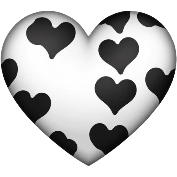 Cow print heart  emoji