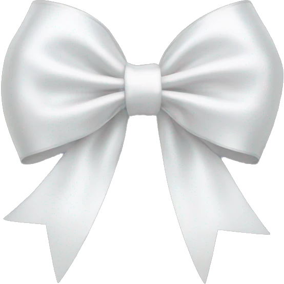white satin bow emoji