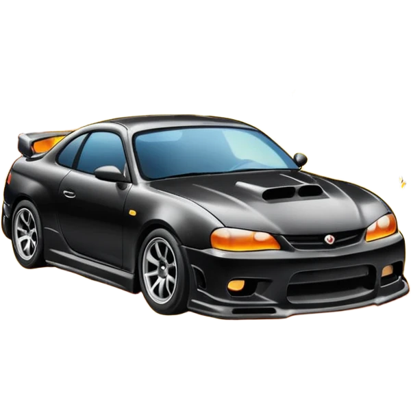drifting car with smoke emoji