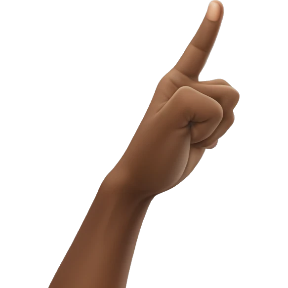 hand gesture with index finger and thumb making the letter 'C' emoji