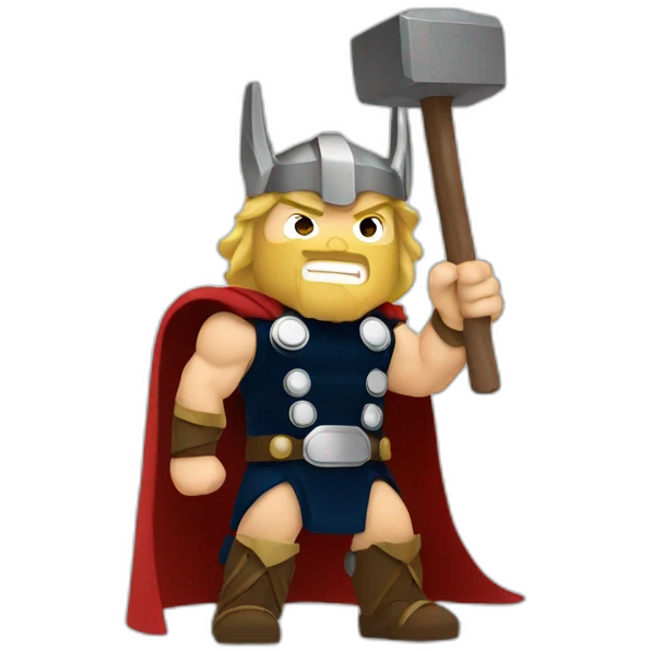 Thor with his hammer emoji