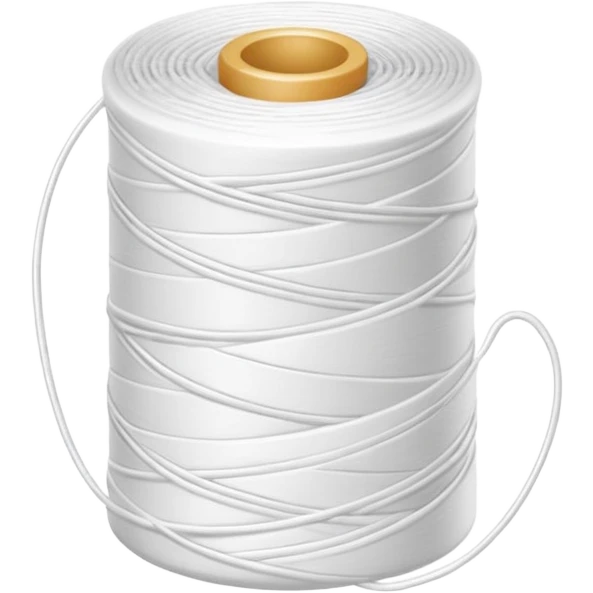 Roll of white thread  dental floss emoji