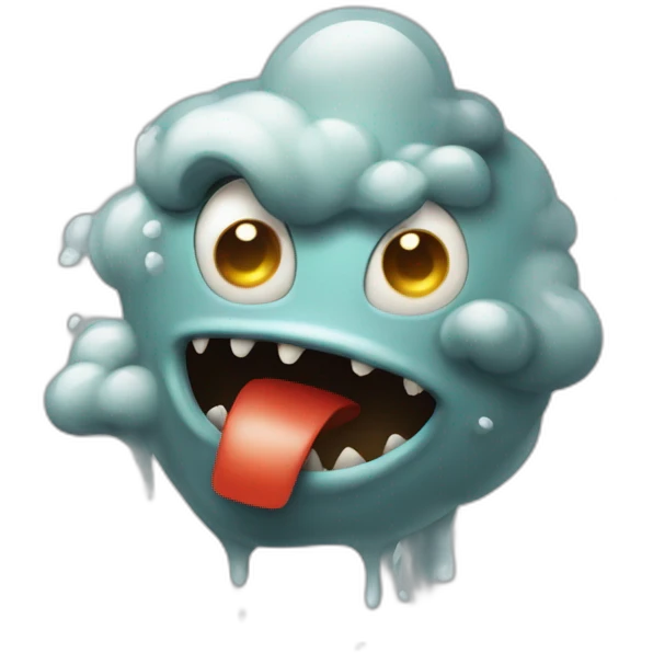 Smoke smell monster face pànic water tomator emoji