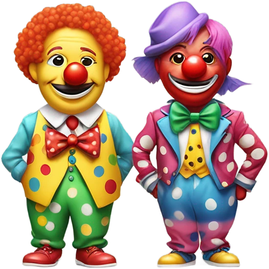 Two clowns emoji